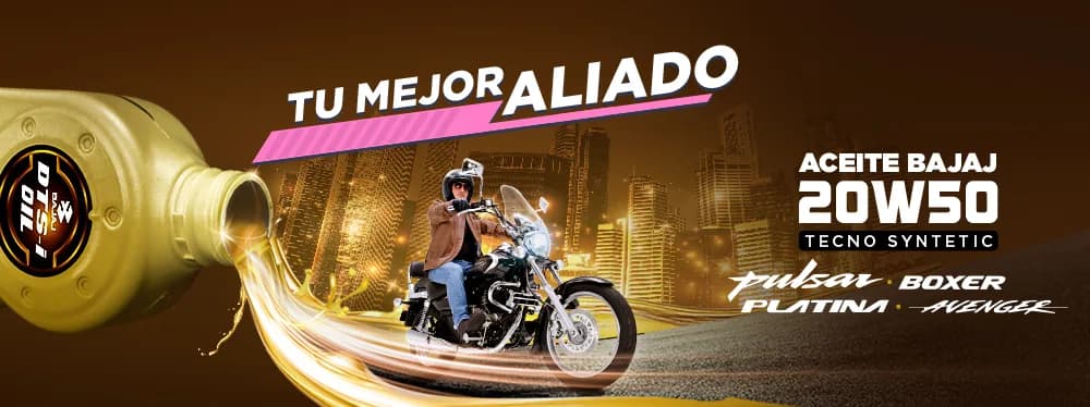 Aceite Bajaj 20W50 Tecno Syntetic, para Pulsar · Boxer · Platina · Avenger